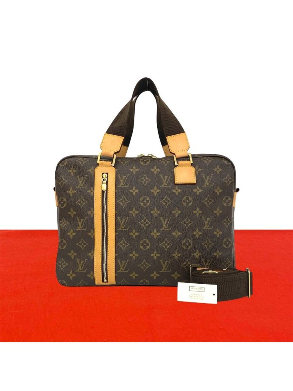 Louis Vuitton Sac Bosphere Monogram Leather 2-Way Shoulder Bag Brown